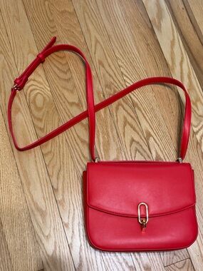 Target Red Crossbody Bag with Gold Accent